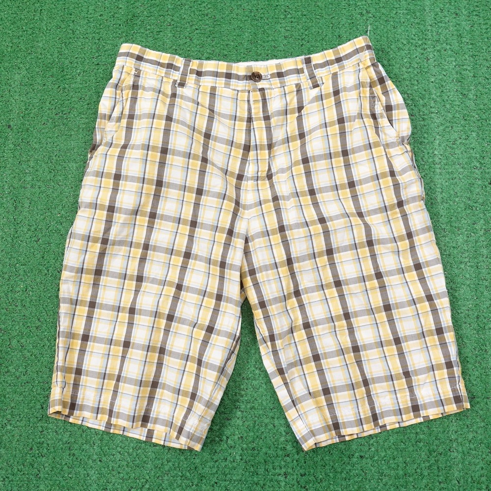 BROOKS BROTHERS FLEECE‎ YELLOW PLAID SHORTS YOUTH BOYS SIZE 16